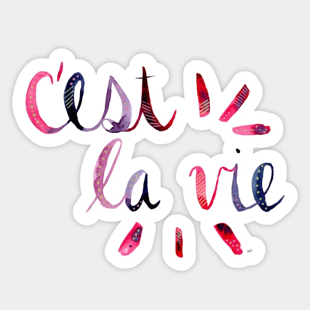 C’est La Vie - Berry Sticker by monitdesign